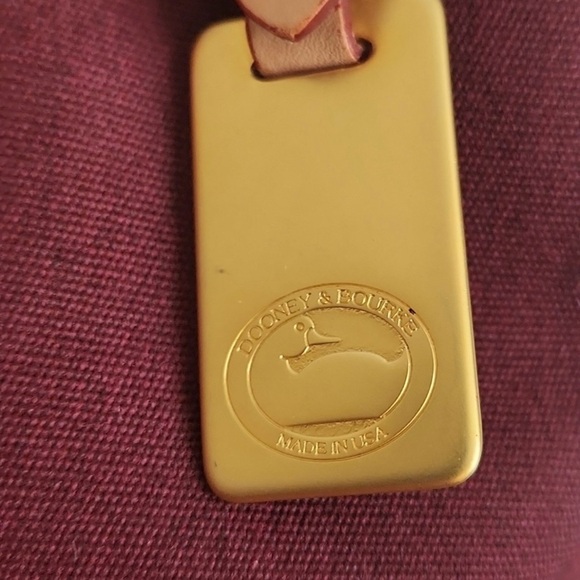 Dooney & Bourke Vintage Leather and Canvas Tote - Picture 4 of 8